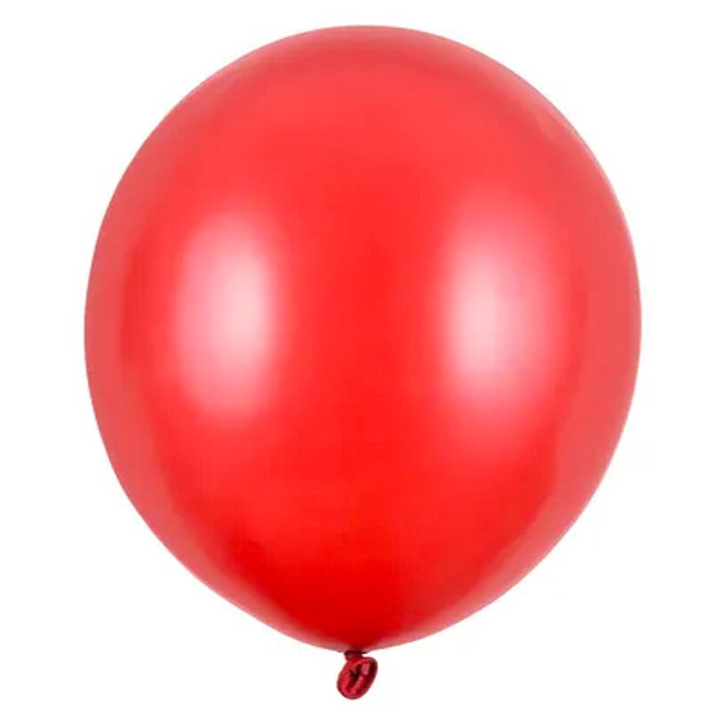 Ballon 9" Rød Metallic svarende til ca 23 cm i dia.