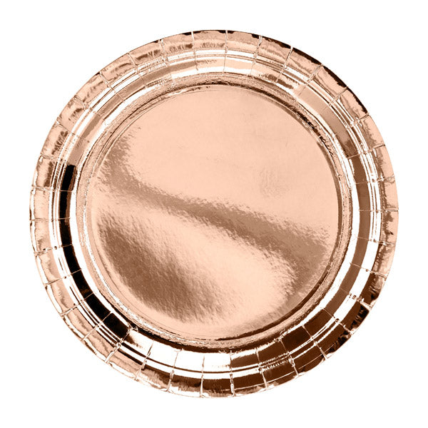 Pap tallerkener i Rose gold sælges i 6 stk. pakker