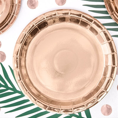 Pap tallerkener i Rose gold sælges i 6 stk. pakker