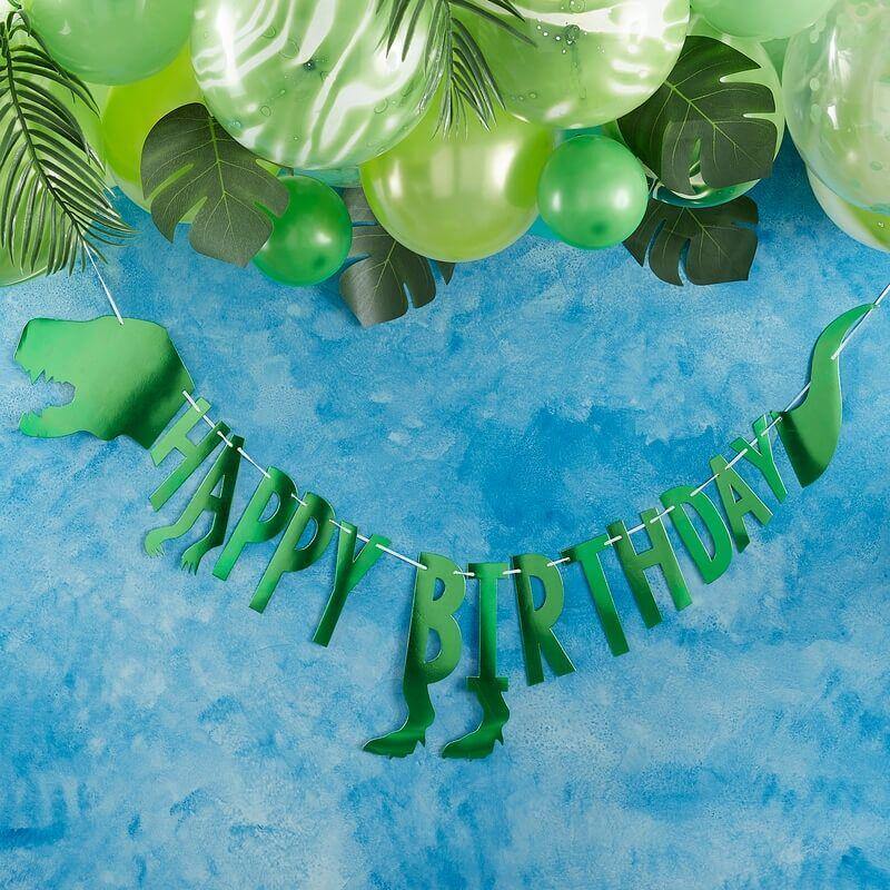 Happy birthday dinosaur guirlande