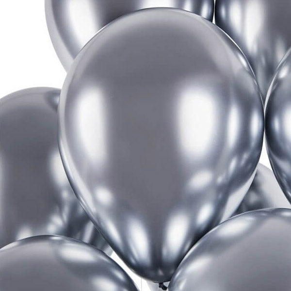 "Blanke" sølv latexballoner, 50 stk, 12"