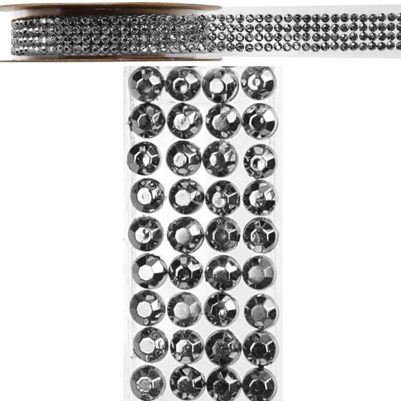 Smalt diamantbånd i sølv 1m