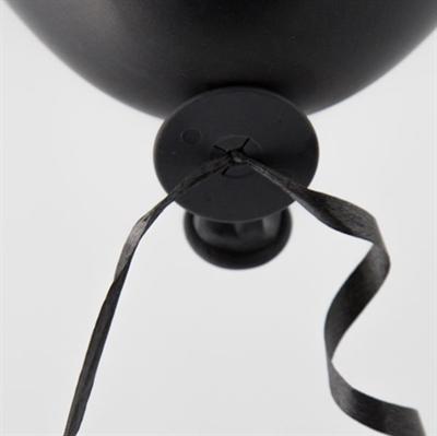 Ballonbånd i sort med 100 stk. med hurtiglås til ballonerne
