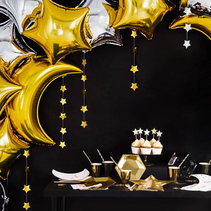 inspiration med guld stjerne guirlande