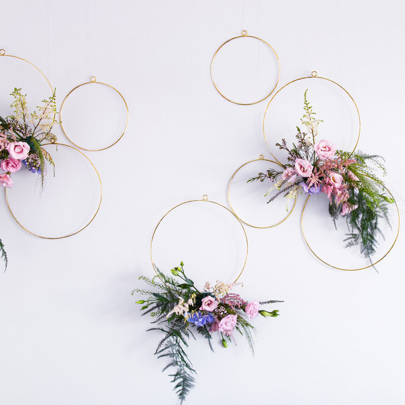 Dekorations ringe i guld look 2 stk.