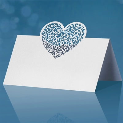 Hjerte bordkort, 10 stk.