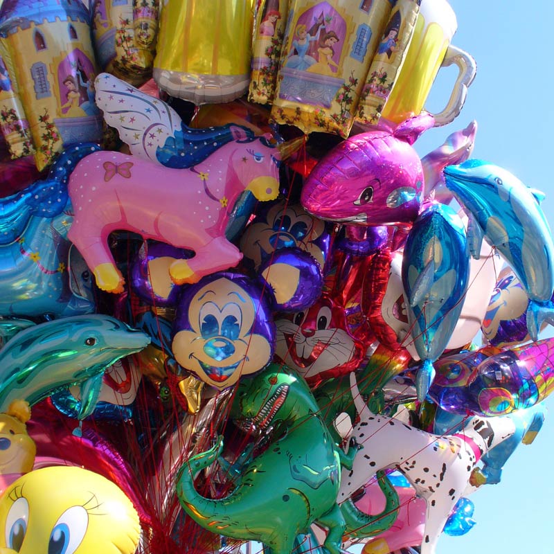 Flotte folieballoner i mange farver og størrelser