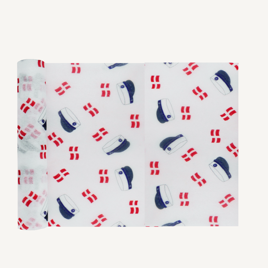 Blå student bordløber, 28 x 400 cm.