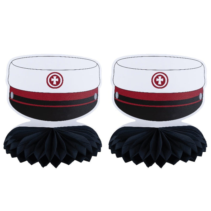 Rød studenterhue honeycomb, 2 stk.