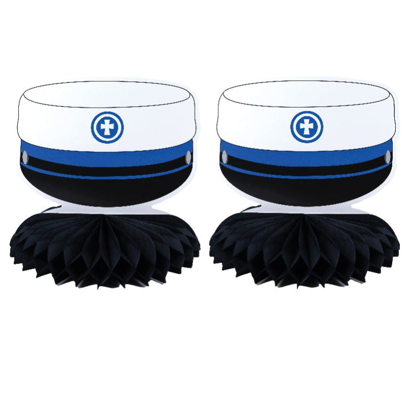 Blå studenterhue honeycomb, 2 stk.