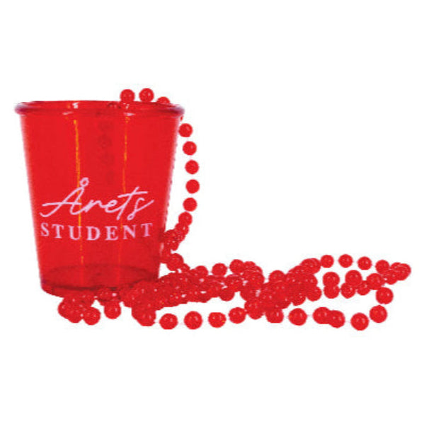 "Årets student", shotglas rød, 1 stk.