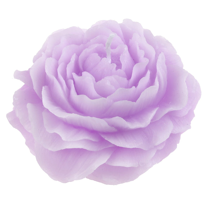 Lilla blomster stearinlys, 7x4 cm.