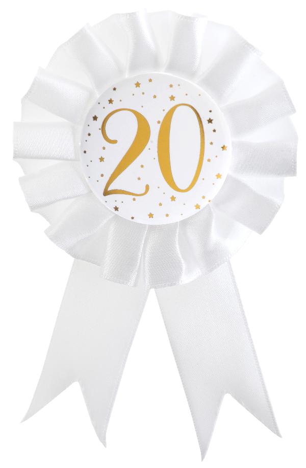 20 års rosette 1 stk.