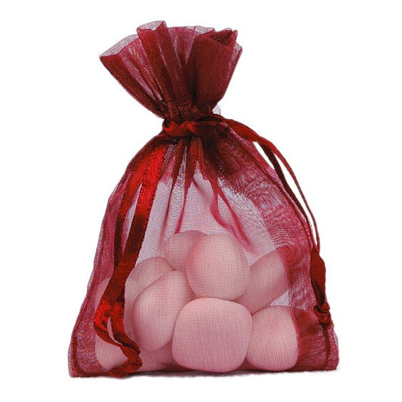 Bordeux organza poser, 10 stk.