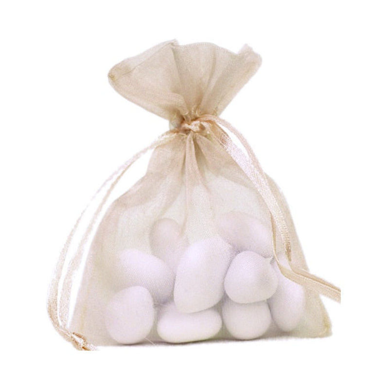 Beige organza poser, 10 stk.