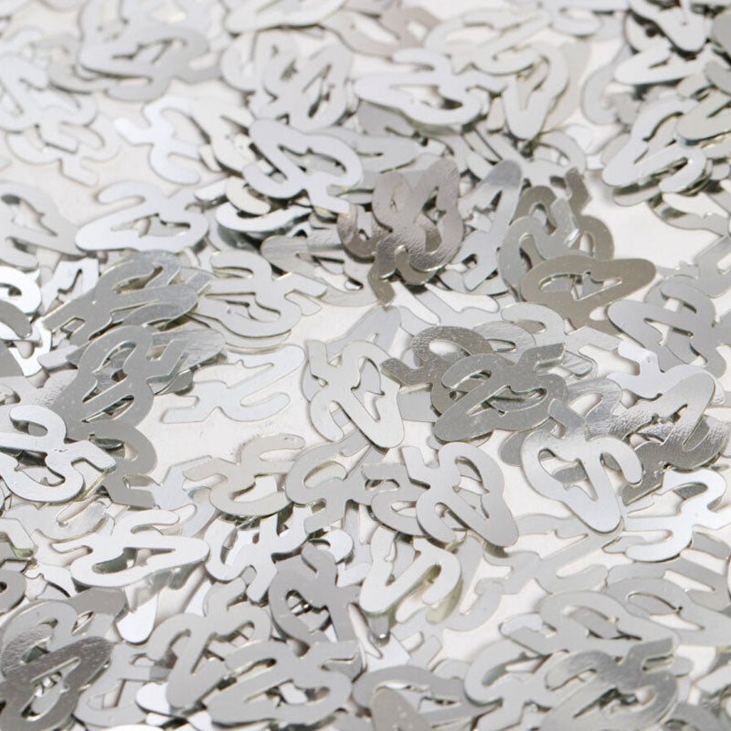 Sølv konfetti 25 år - 14 gram i posen
