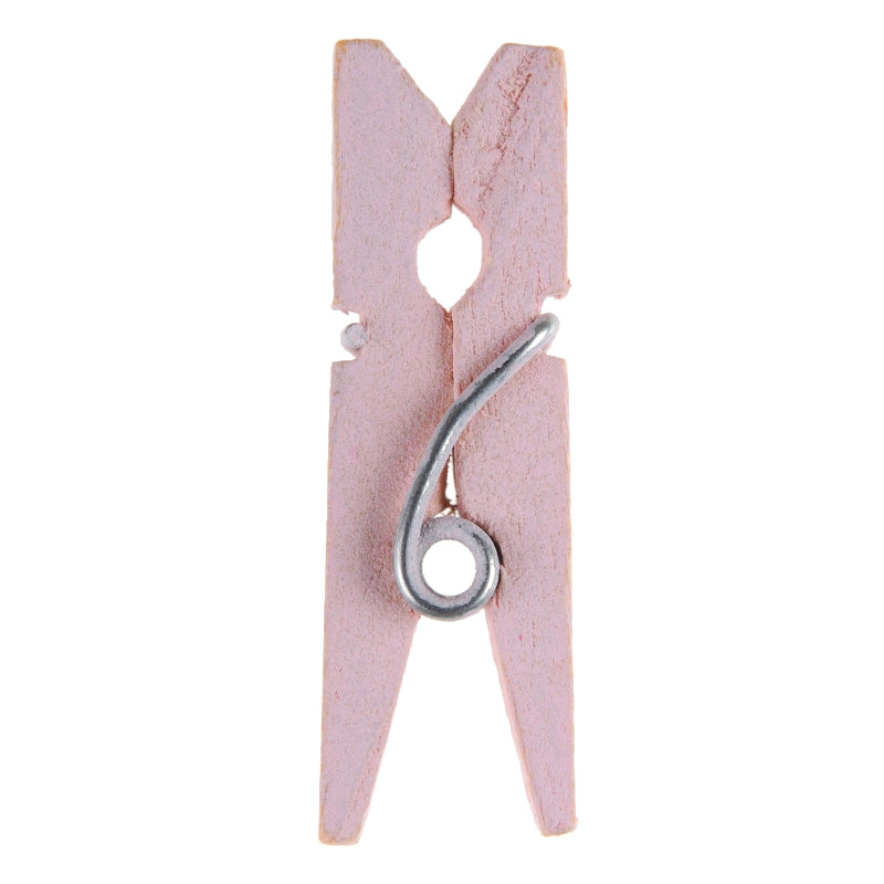 Lyserøde pynteklemmer, 3,5 cm. 12 stk.