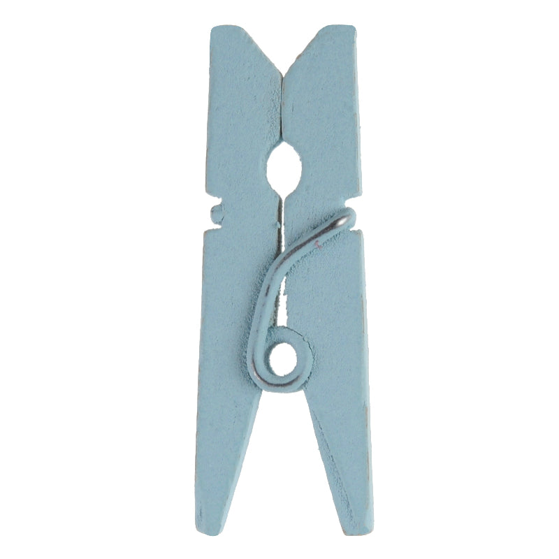 Blå pynteklemmer, 3,5 cm, 12 stk.