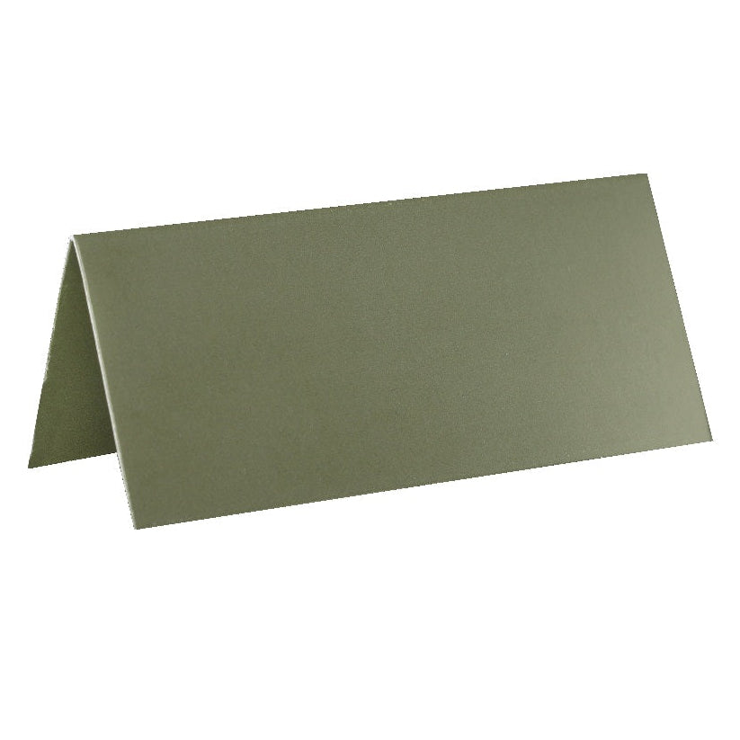 Oliven grønne bordkort, 7x3 cm, 10 stk.