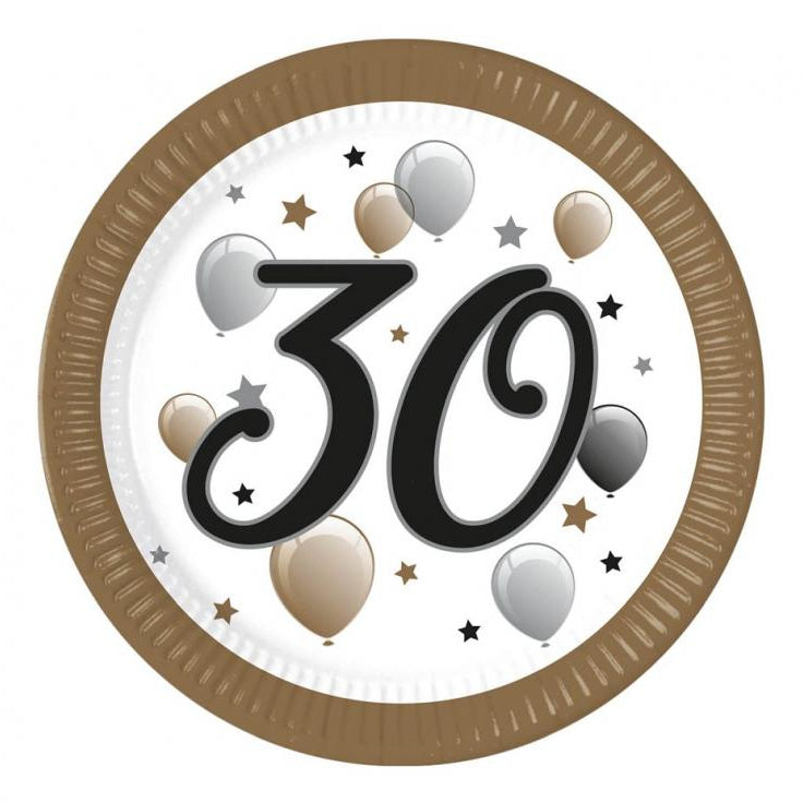 Paptallerkener til de 30 - 23 cm, 8 stk.