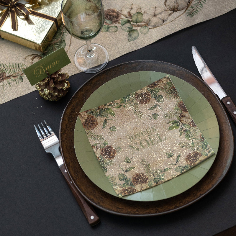 Oliven tallerken, 22,5 cm, 10 stk.