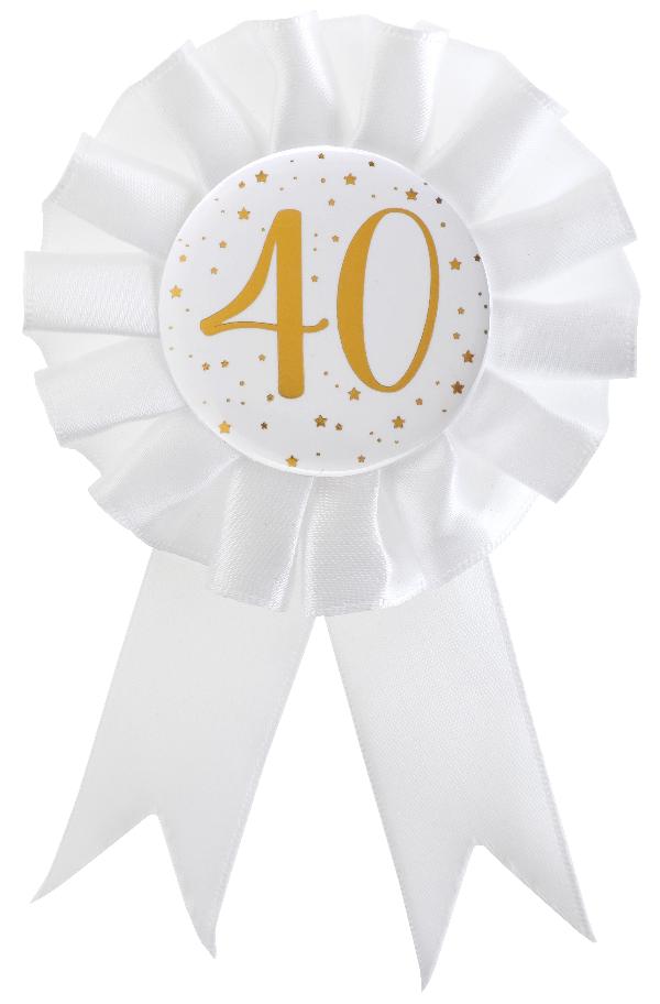 40 års rosette, 1 stk.