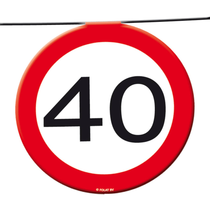 Trafik 40 års guirlande, 12 m.