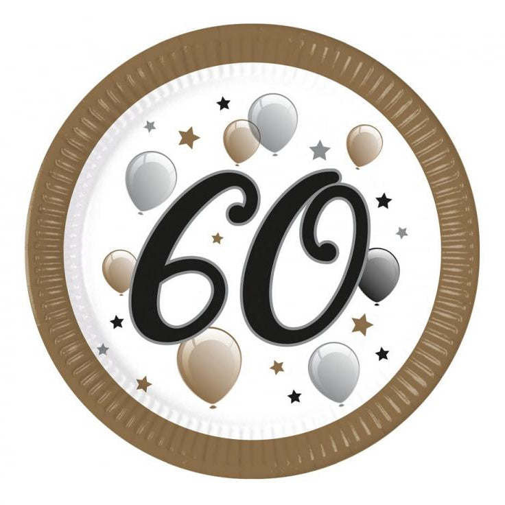 Paptallerkener til de 60 - 23 cm, 8 stk.