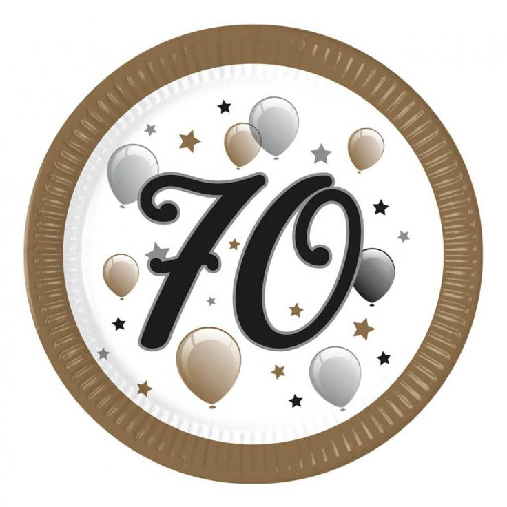 Paptallerkener til de 70 - 23 cm, 8 stk.