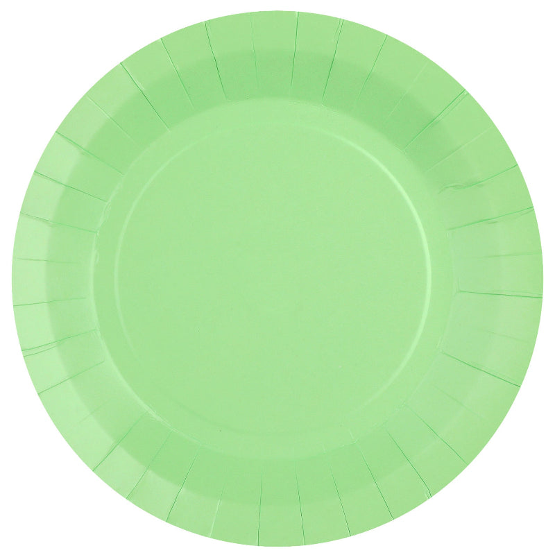 Mint grøn tallerken, 22,5 cm, 10 stk.