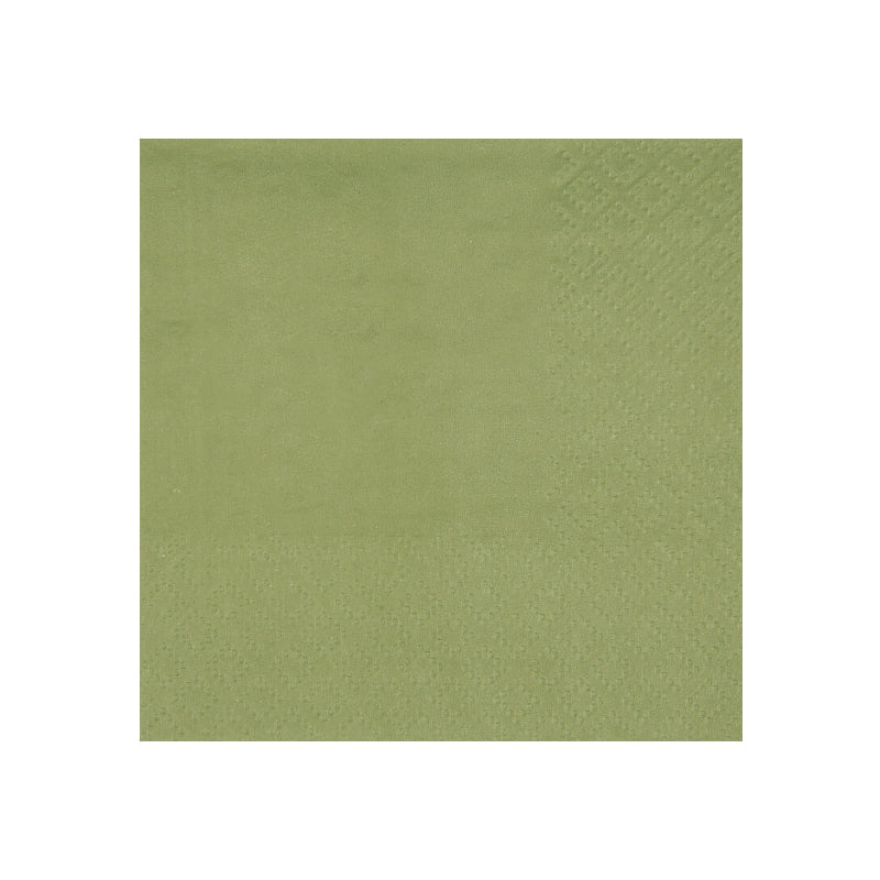 Olivengrønne kaffe servietter, 25 stk.