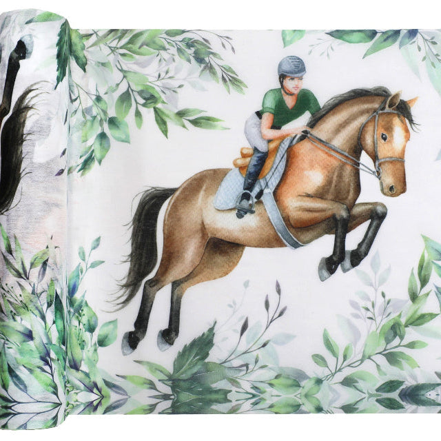 Hest og rytter bordløber, 5 m.