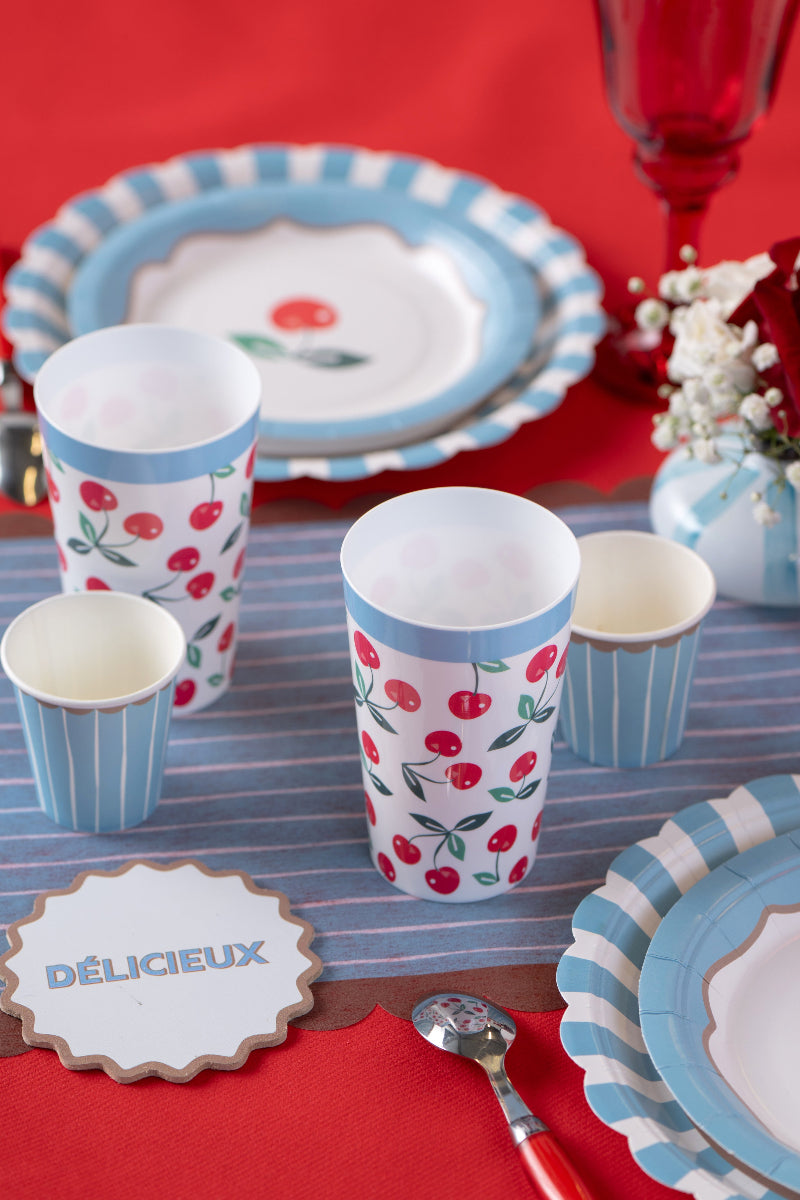 Genanvendelig kirsebær plastkop, 1 stk.