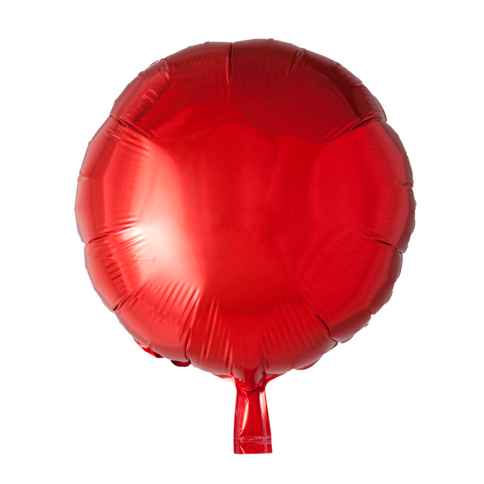 Rød folie Ballon 18" Rund