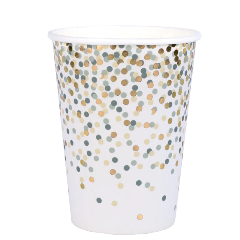 Blå prikket kop, 10 stk