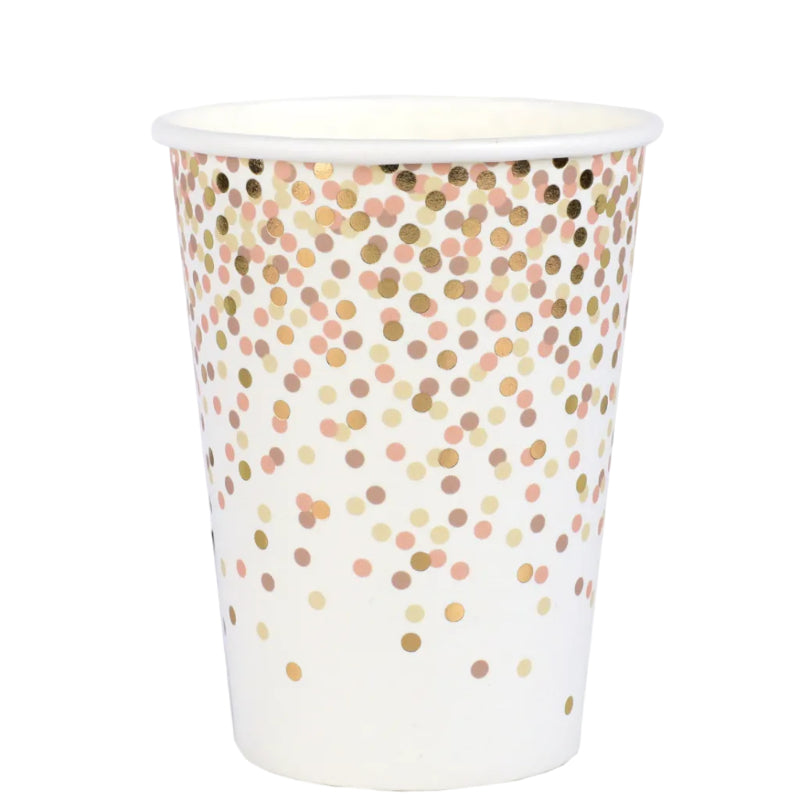 Lyserød prikket kop, 10 stk.