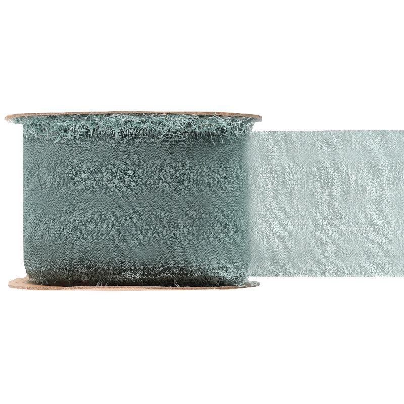 Chiffon bånd, eucalytus, 40 mm x 5 m.