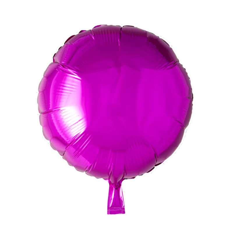 Rund pink folieballon, 18"