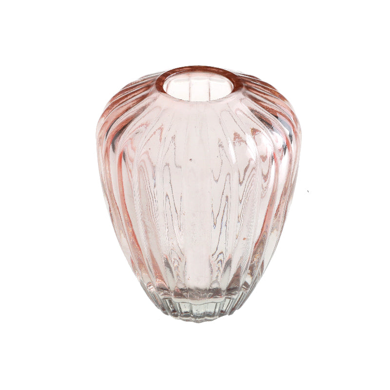 Lyserød glas vase, 1 stk.