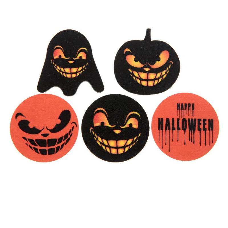 Sort/orange Halloween bordpynt, 10 stk.