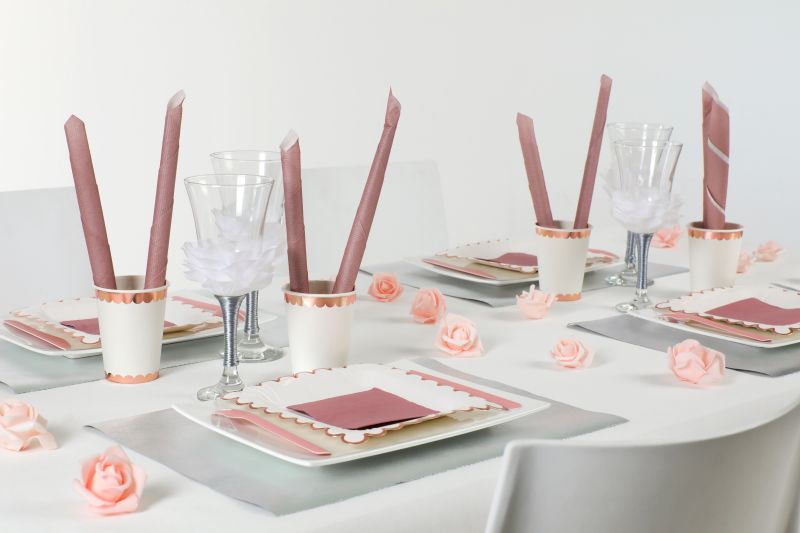 Lyserøde skum roser, 9 stk.