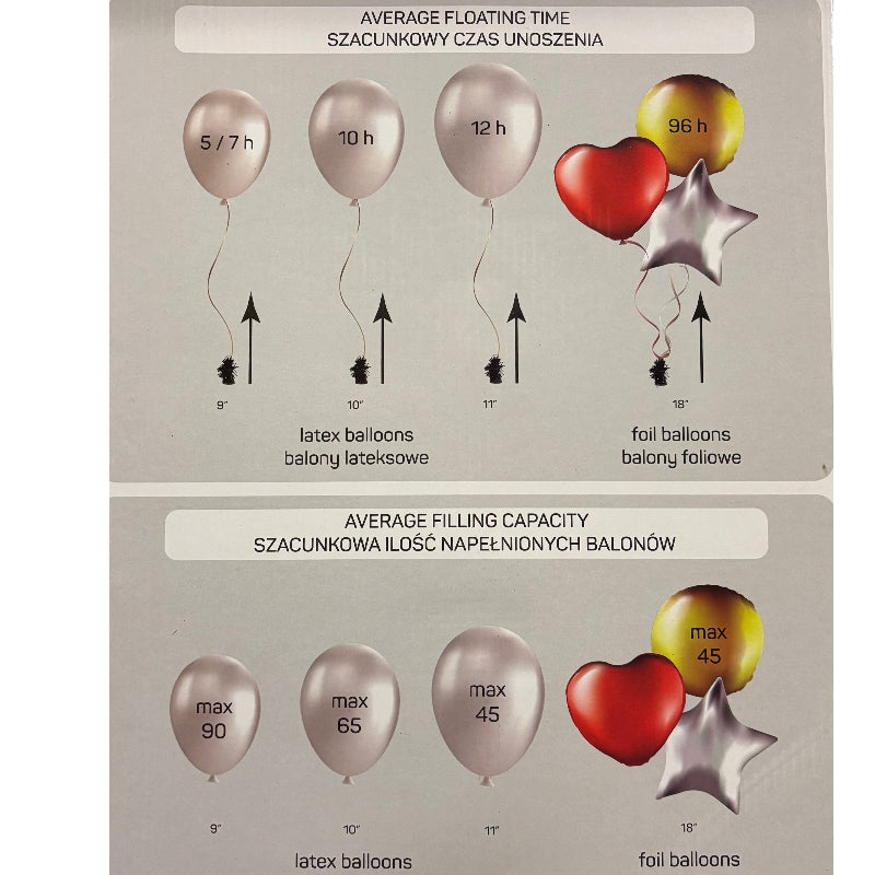 Stor helium - 90 stk. balloner