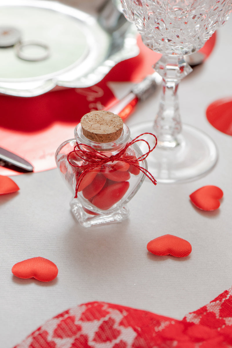 Hjerte pynteglas, 5,5x4x7 cm.