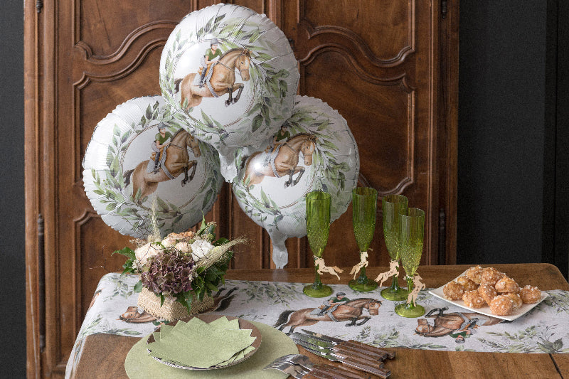 Hest og rytter bordløber, 5 m.