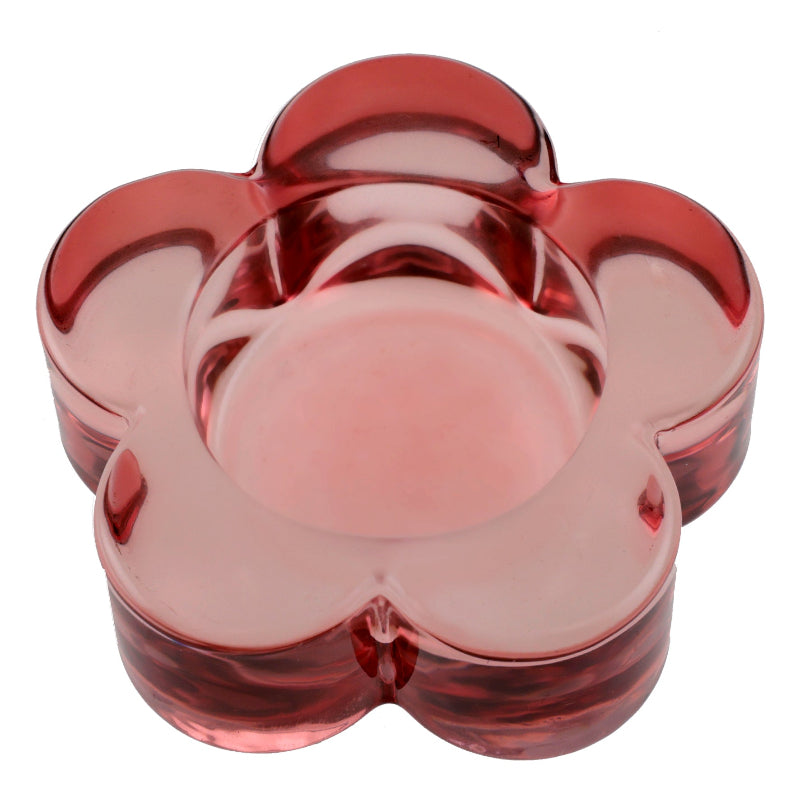 Lyserød blomster lysestage, 1 stk.