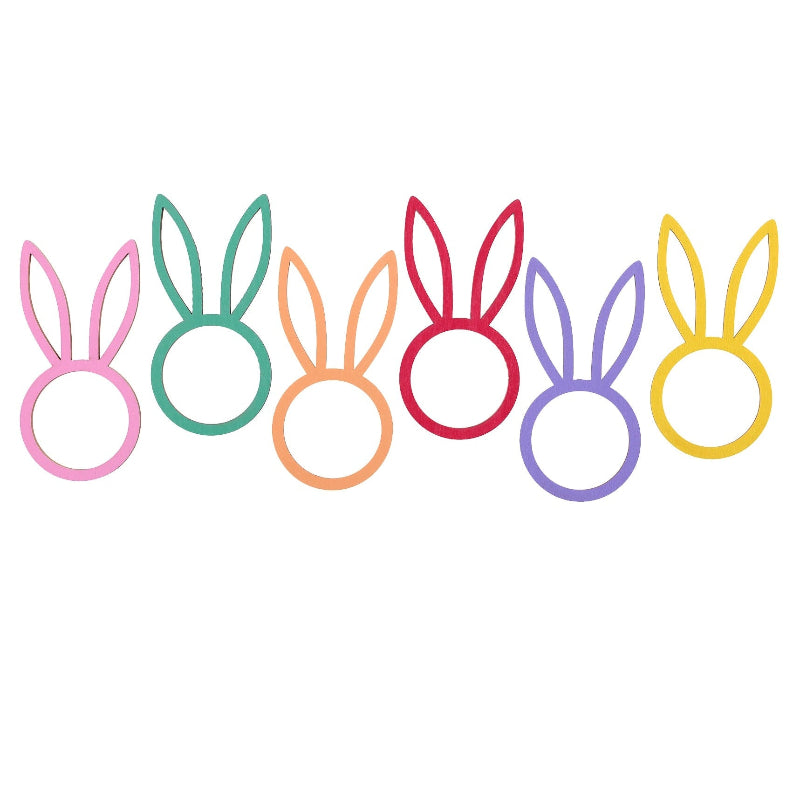 Kanin serviet ringe, 6 stk.