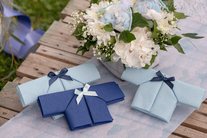 Aqua blå airlaid servietter, 20 stk.