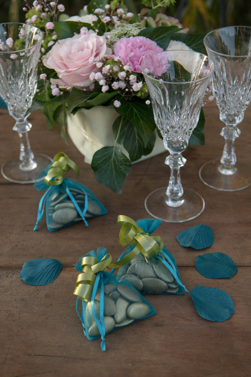 Terracotta organza pose, 10 stk.