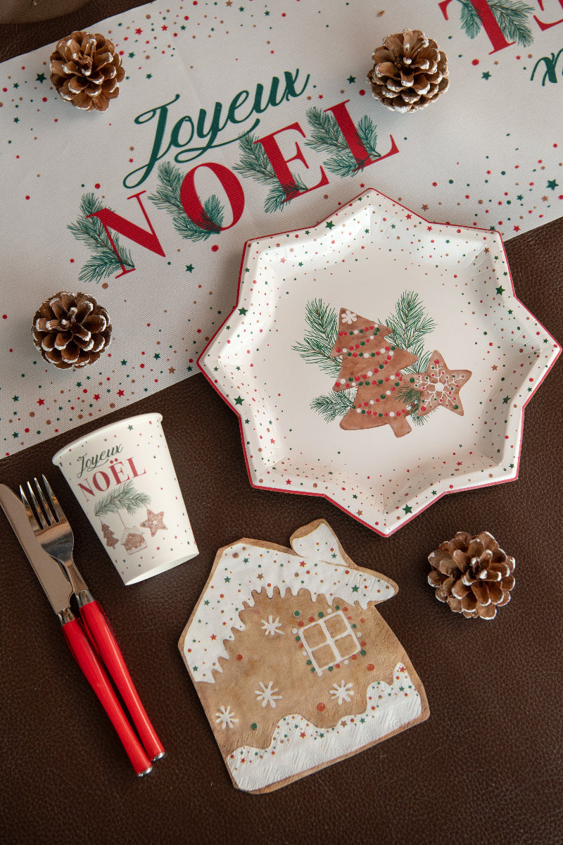 Stjerneformet juletallerken, 10 stk.