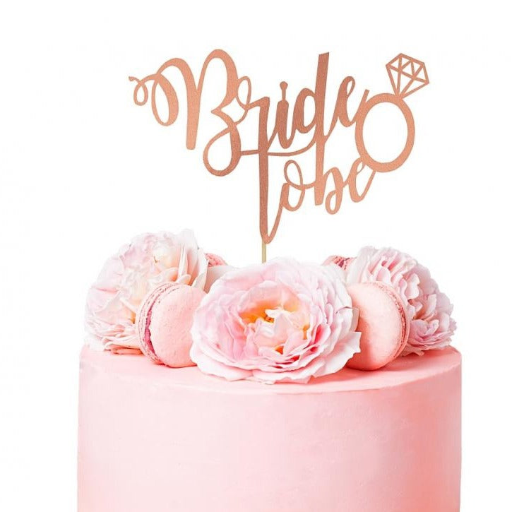 Bride to be kage pynt, pink og guld